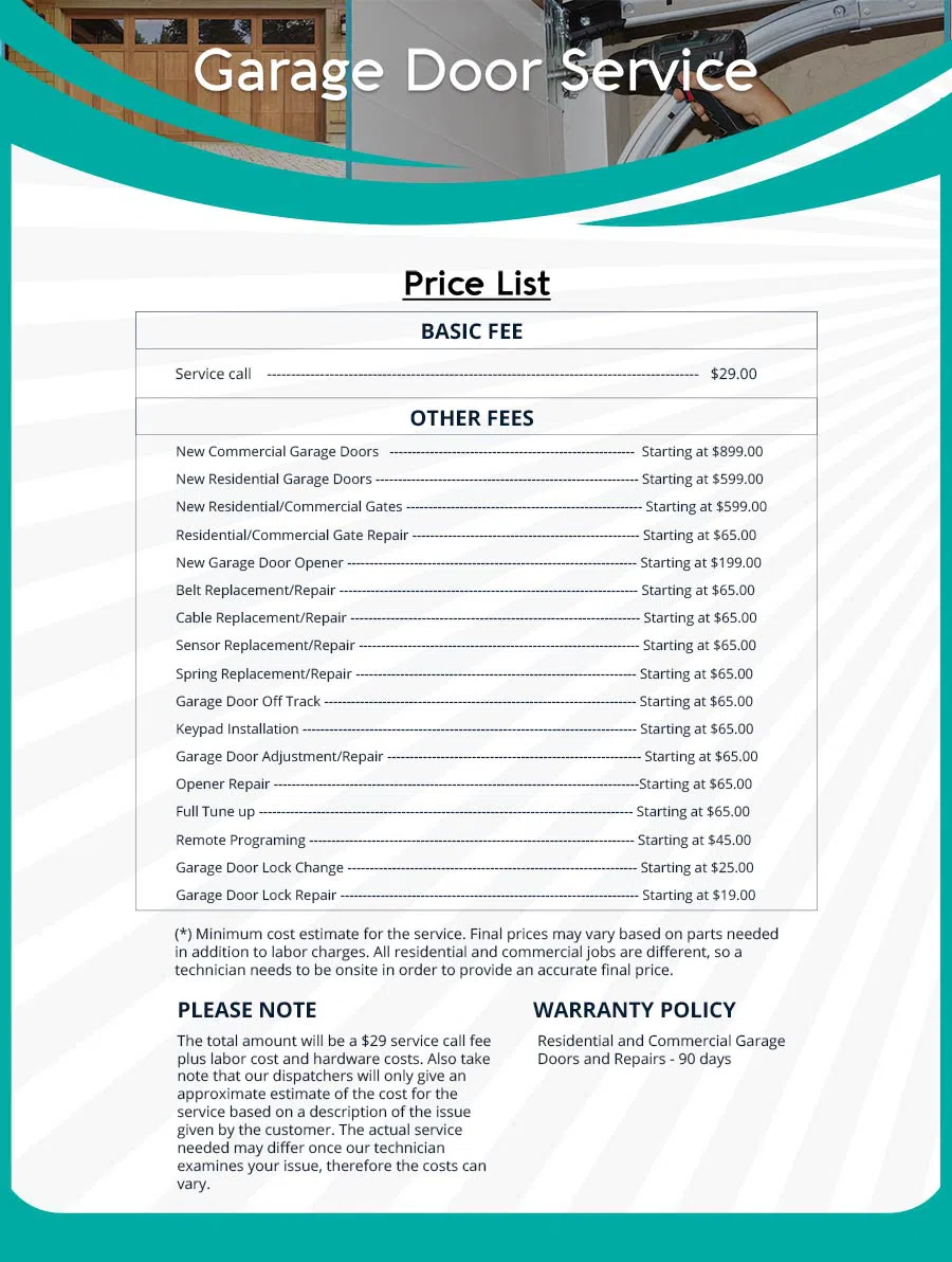 Garage Door Mobile Service Repair Pleasant Grove, UT 801-590-0347